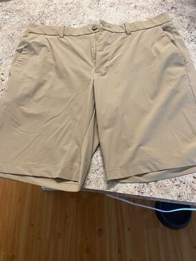 Men's Flat Front Performance Shorts - Khaki